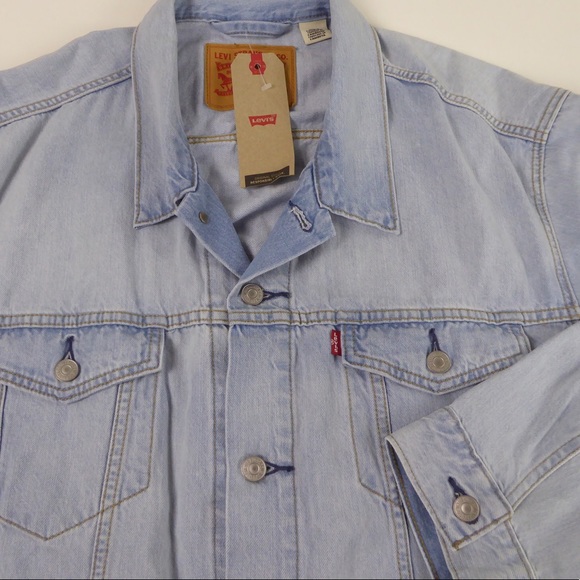 Levi’s Cotton Denim Trucker Jean Jacket NWT Light Blue Wash - Picture 1 of 10